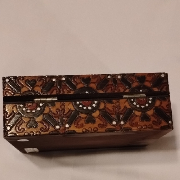 Hand Carved & Painted Wood Box, Made In Poland - Picture 7 of 14